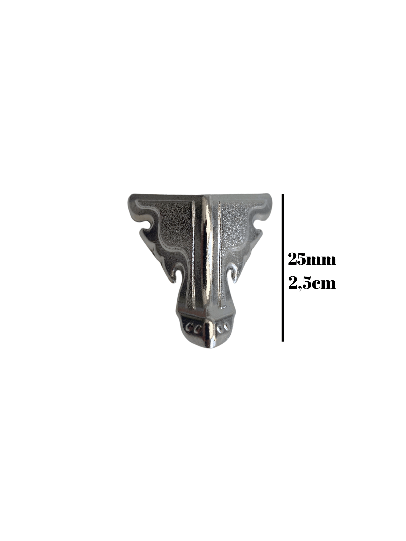 Kelebek Düz 2.5cm Metal Ayak Çeyiz ve Hediye Kutusu Mobilya Ayağı(2.5cm)(GÜMÜŞ)