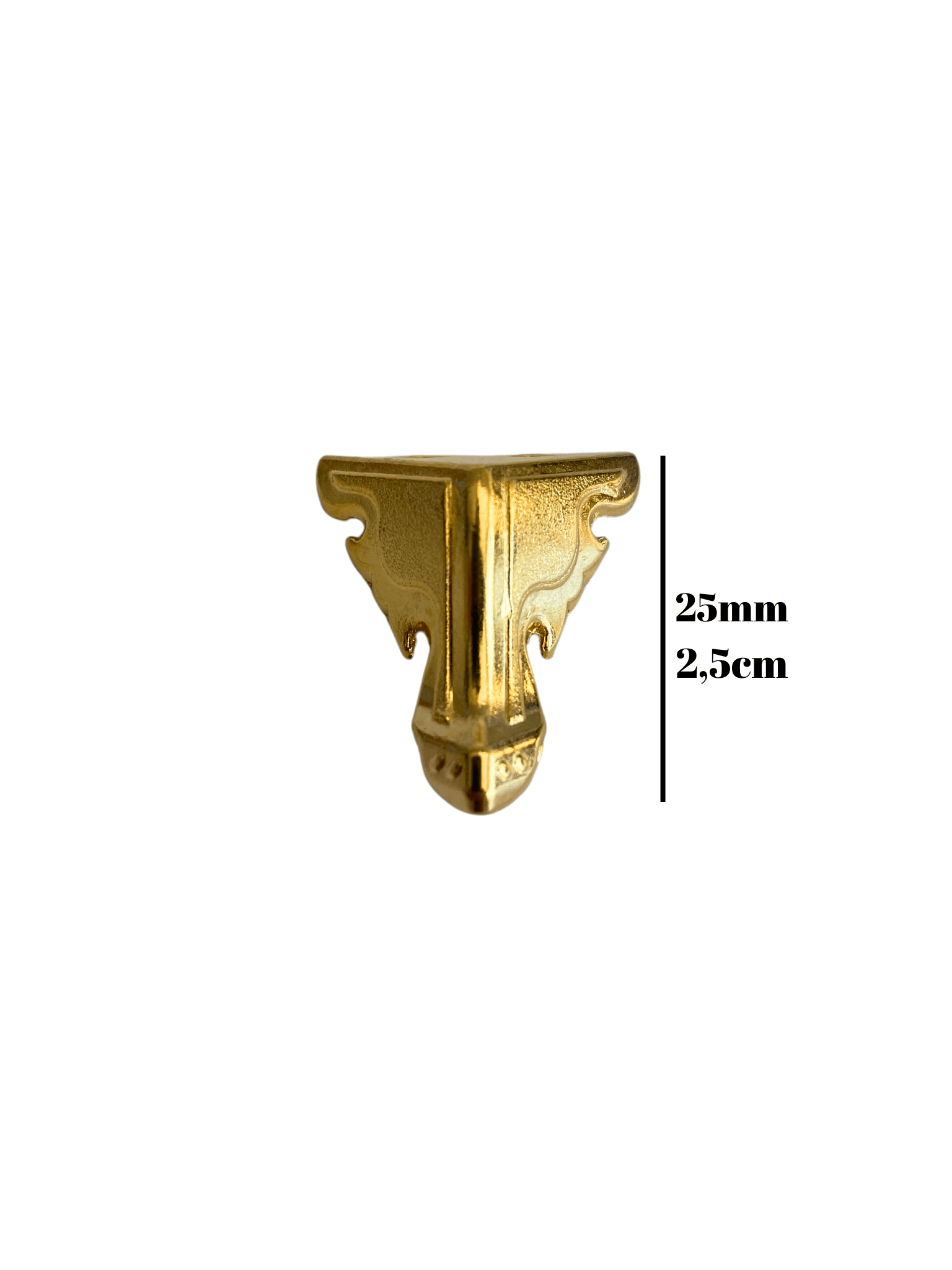 Kelebek Düz 2.5cm Metal Ayak Çeyiz ve Hediye Kutusu Mobilya Ayağı(2.5cm)(ALTIN)