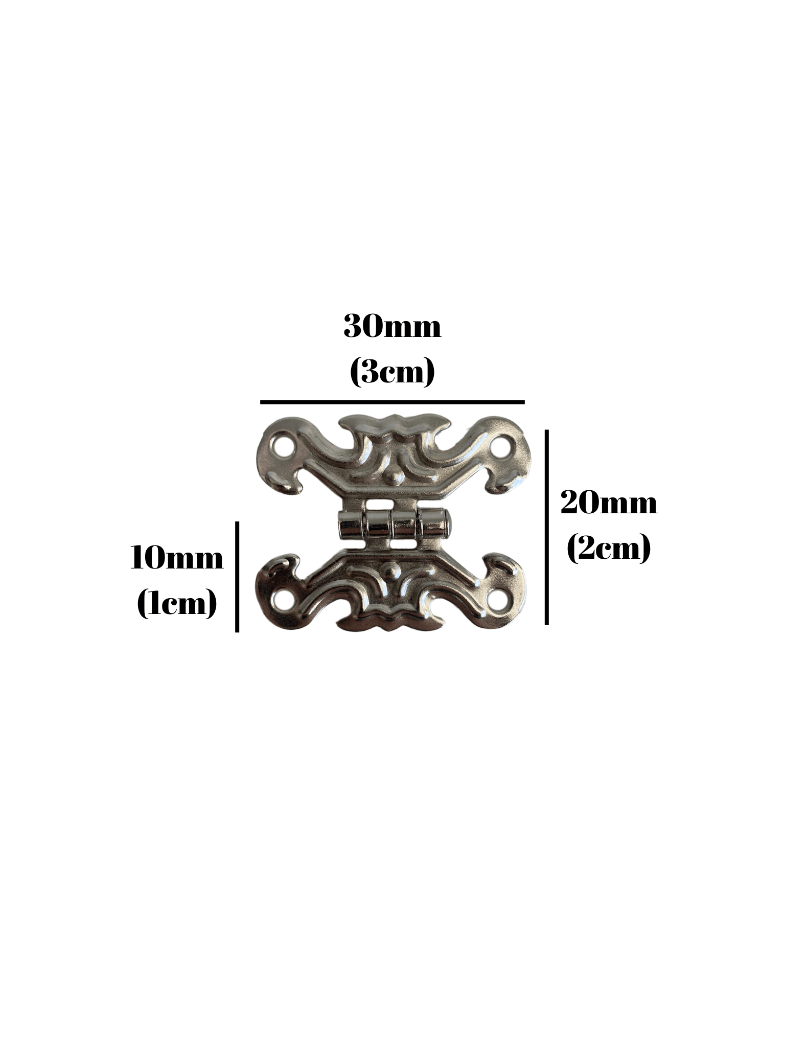 Kelebek Tavla Menteşesi Mobilya Kutu Menteşesi(GÜMÜŞ)(En:3cm Boy:2cm)