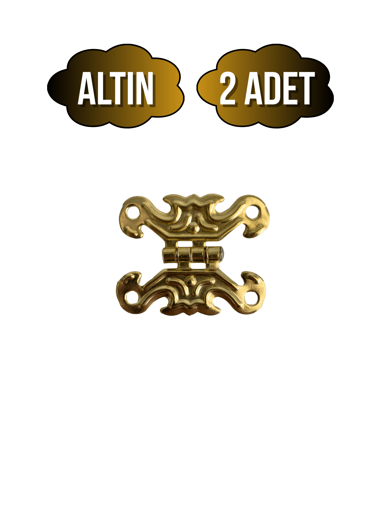 Kelebek Tavla Menteşesi Mobilya Kutu Menteşesi(ALTIN)(EN:3CM BOY:2CM)