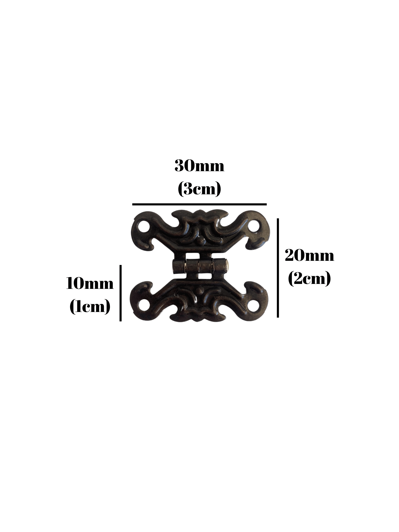 Kelebek Tavla Menteşesi Mobilya Kutu Menteşesi(BRONZ)(En:3cm Boy:2cm)