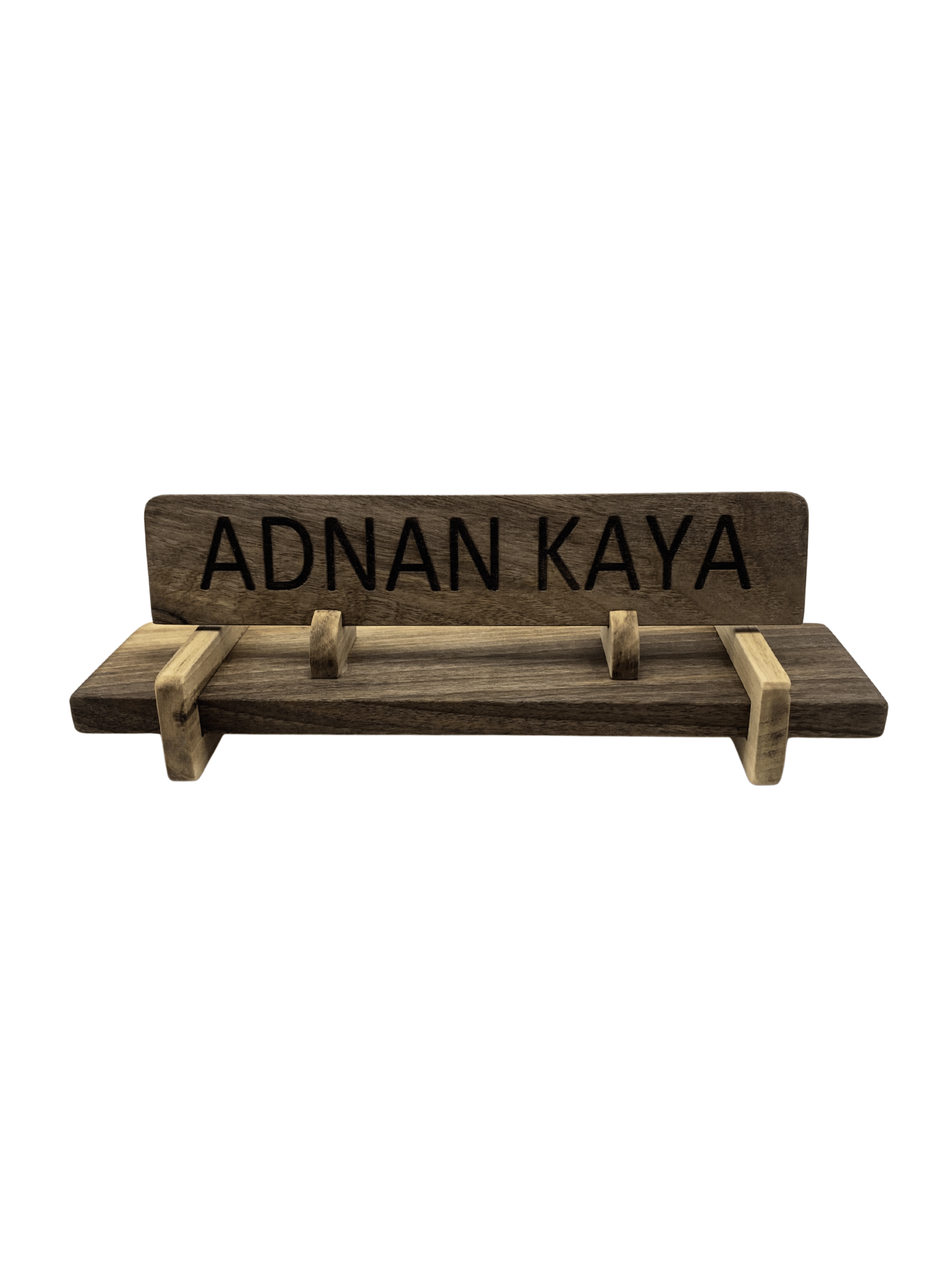 Kişiye Özel Doğal Ahşap Masa Üstü Ünvan İsimlik(CEVİZ)(KİŞİYE ÖZEL)