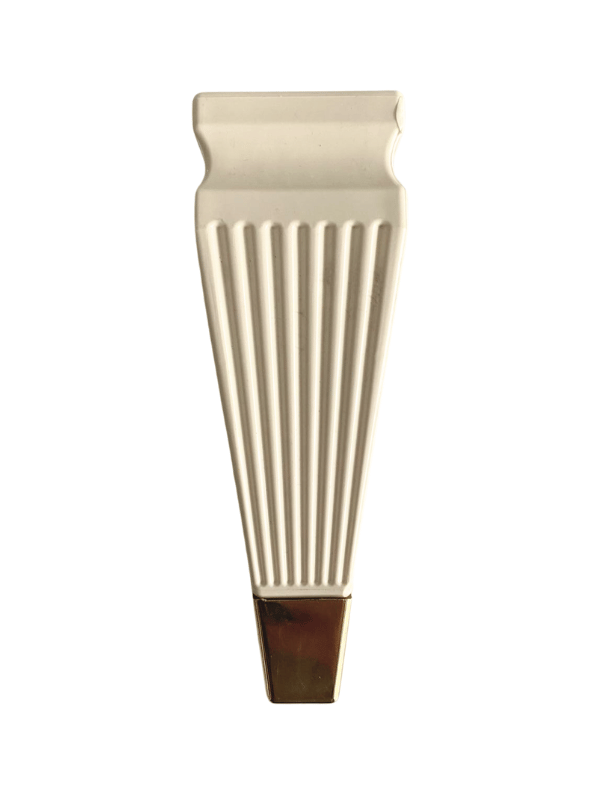 Kule Desenli Krem Plastik Ayak Mobilya Masa ve Dolap Ayağı(18cm - 23cm)(KREM - ALTIN)