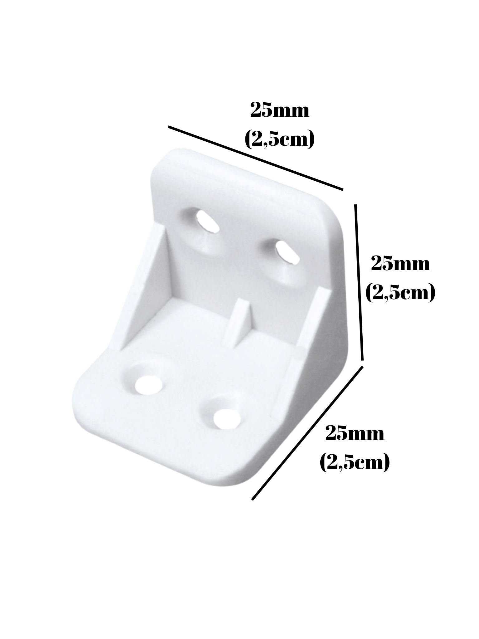 L Bağlantı Plastiği Dolap Köşe Bağlantı Montaj Plastiği(BEYAZ)(20X20X30MM)