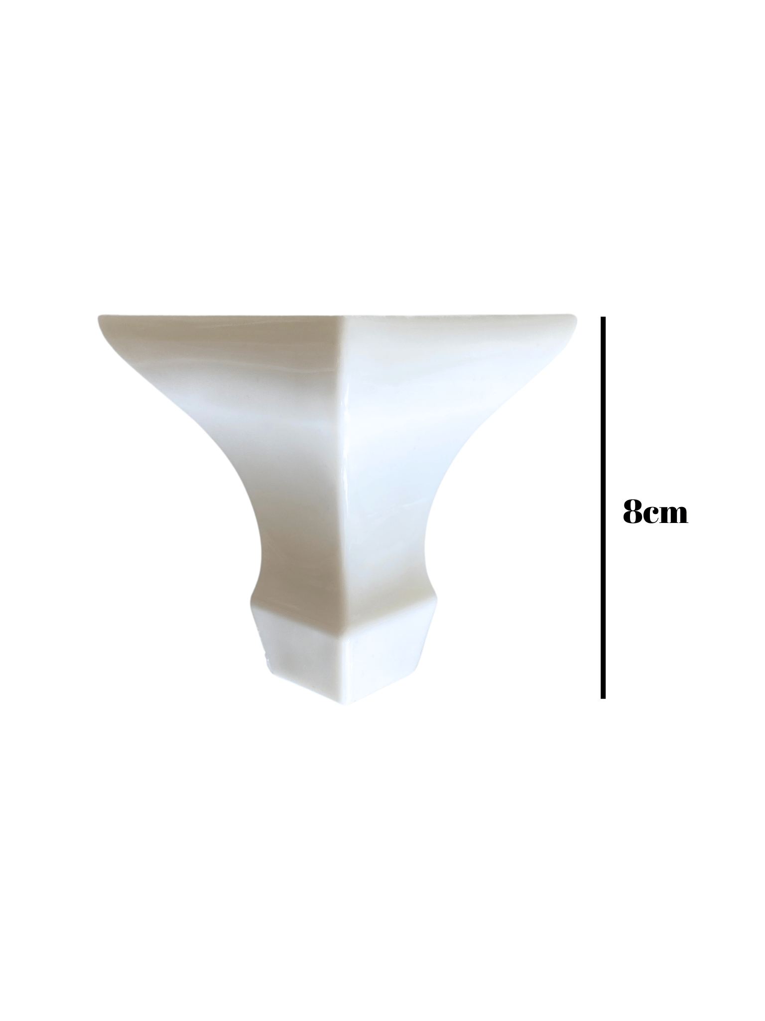 Lükens Beyaz 8cm Plastik Ayak Mobilya Masa ve Dolap Ayağı(8cm)(BEYAZ)
