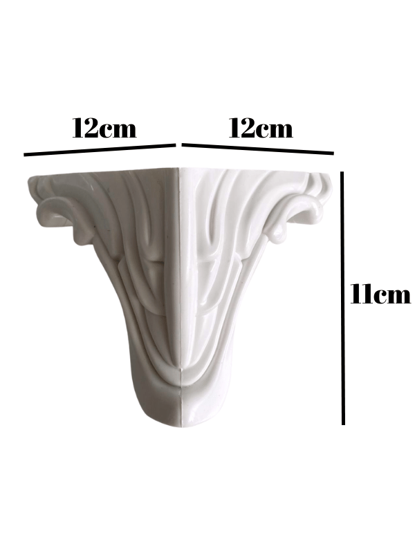 Lükens Desenli 11cm Plastik Ayak Mobilya Masa ve Dolap Ayağı(BEYAZ 11cm)