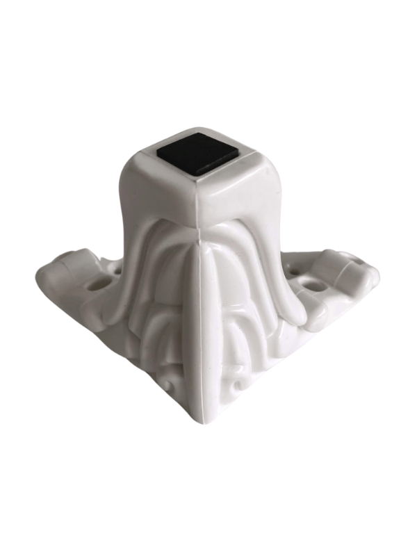 Lükens Desenli 11cm Plastik Ayak Mobilya Masa ve Dolap Ayağı(BEYAZ 11cm)