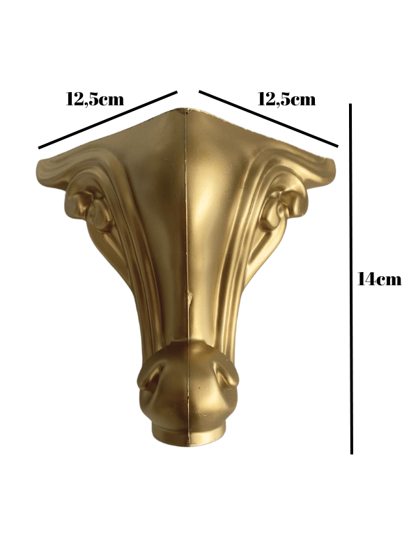Lükens Desenli 14CM Beyaz Plastik Ayak Mobilya Masa ve Dolap AYAĞI(14CM)(ALTIN)