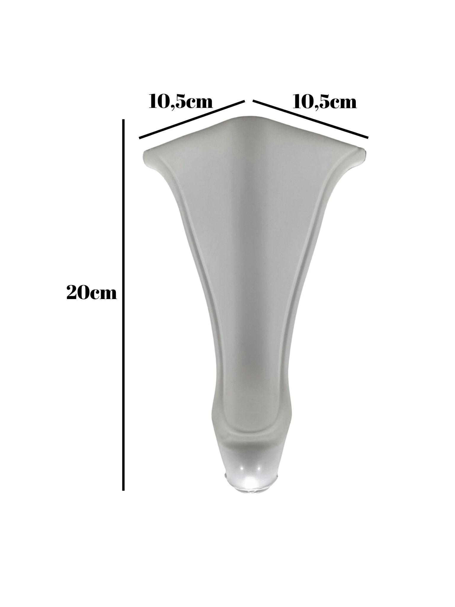 Lüx Lükens Beyaz 20cm Plastik Ayak Mobilya Masa ve Dolap Ayağı(BEYAZ)(20CM)