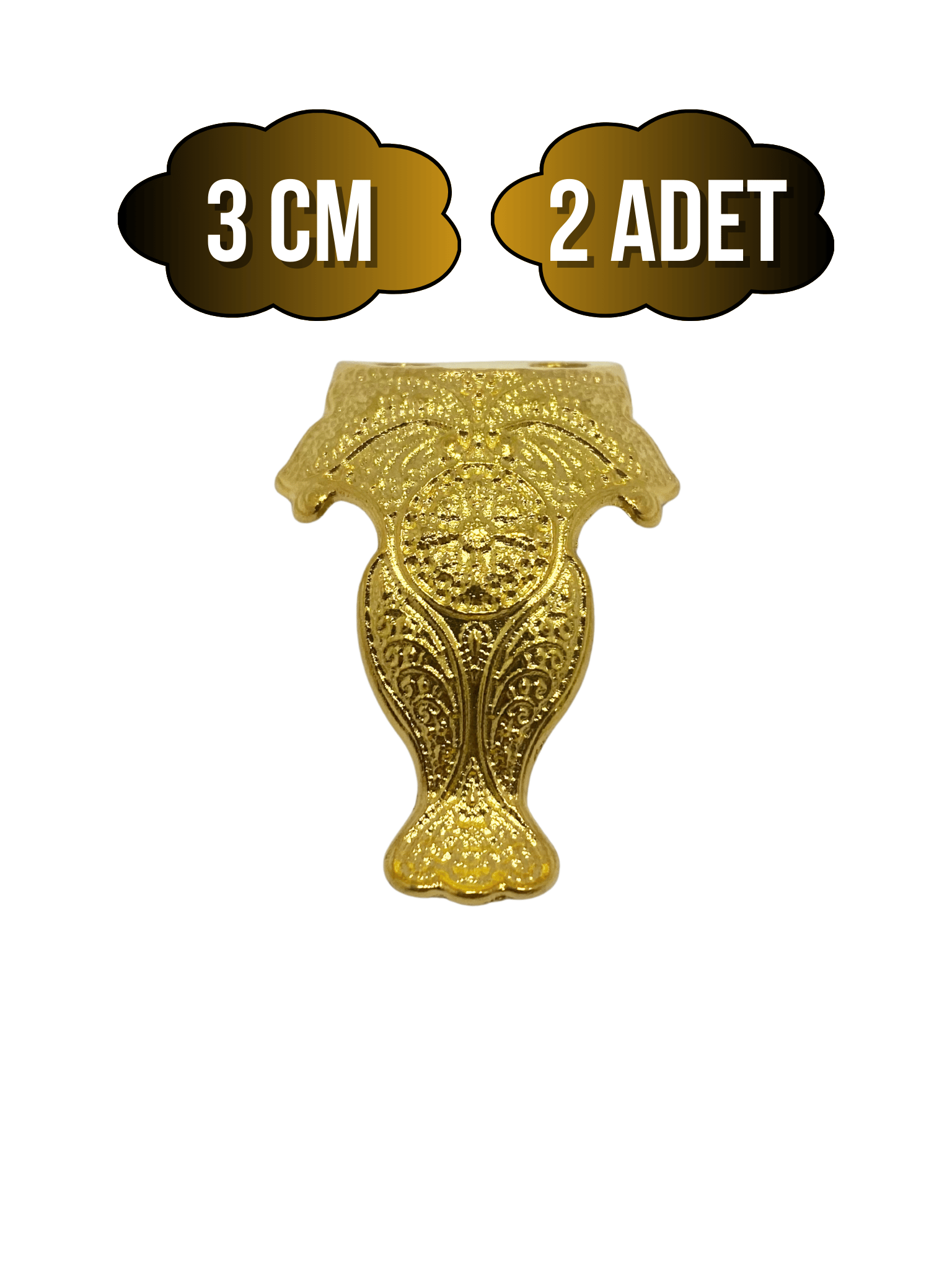 Lüx Metal Ayak Çeyiz ve Hediye Kutusu Mobilya Ayağı(3CM)(ALTIN)