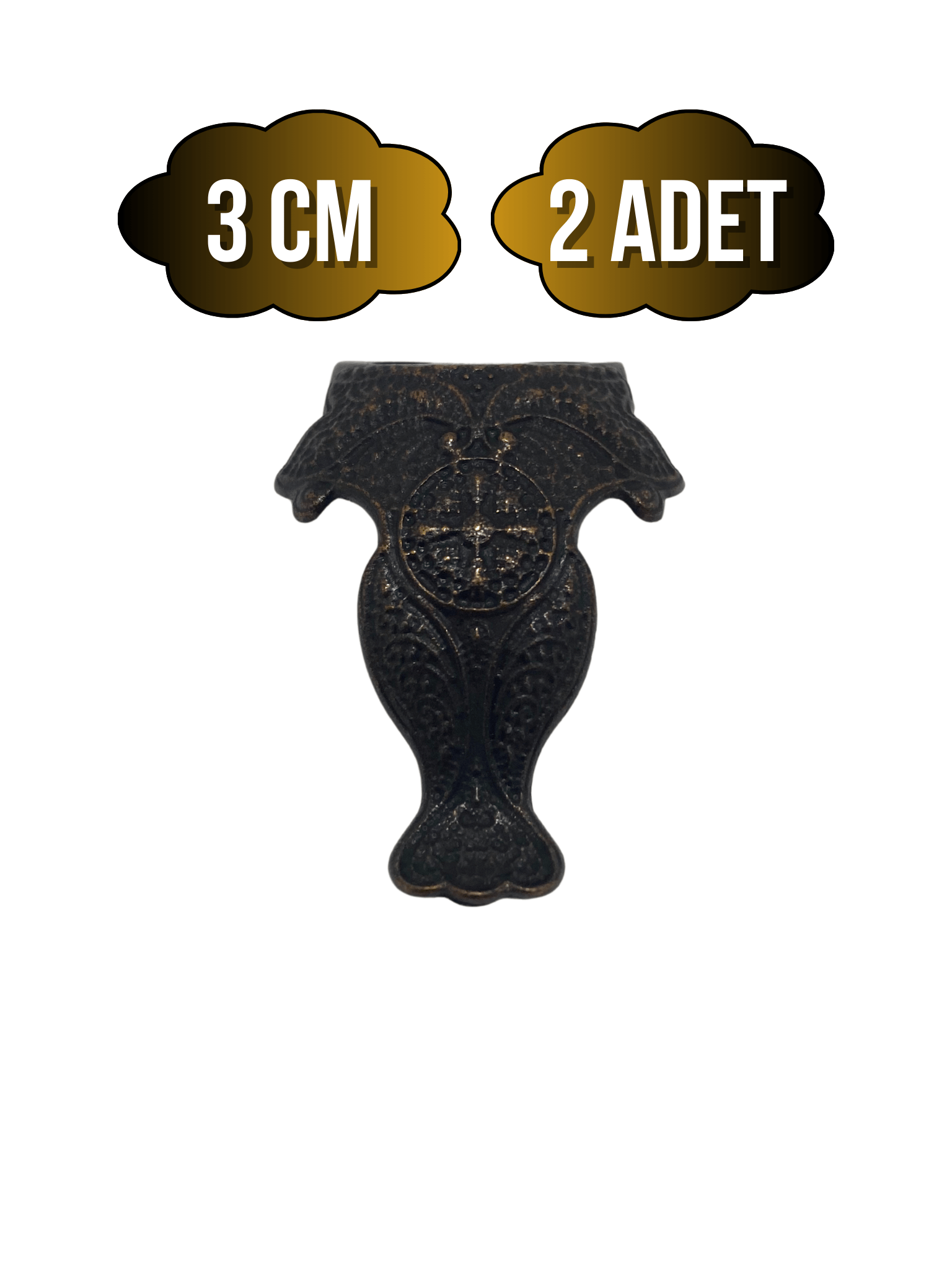 Lüx Metal Ayak Çeyiz ve Hediye Kutusu Mobilya Ayağı(3CM)(BRONZ)