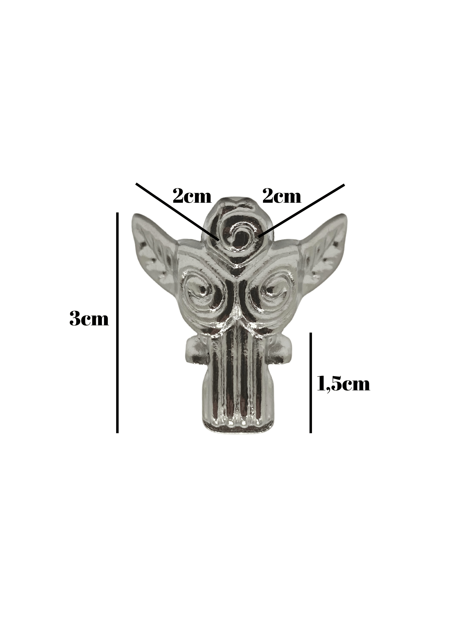 Melek 1.5cm Metal Ayak Çeyiz ve Hediye Kutusu Mobilya Ayağı(1.5CM)(GÜMÜŞ)