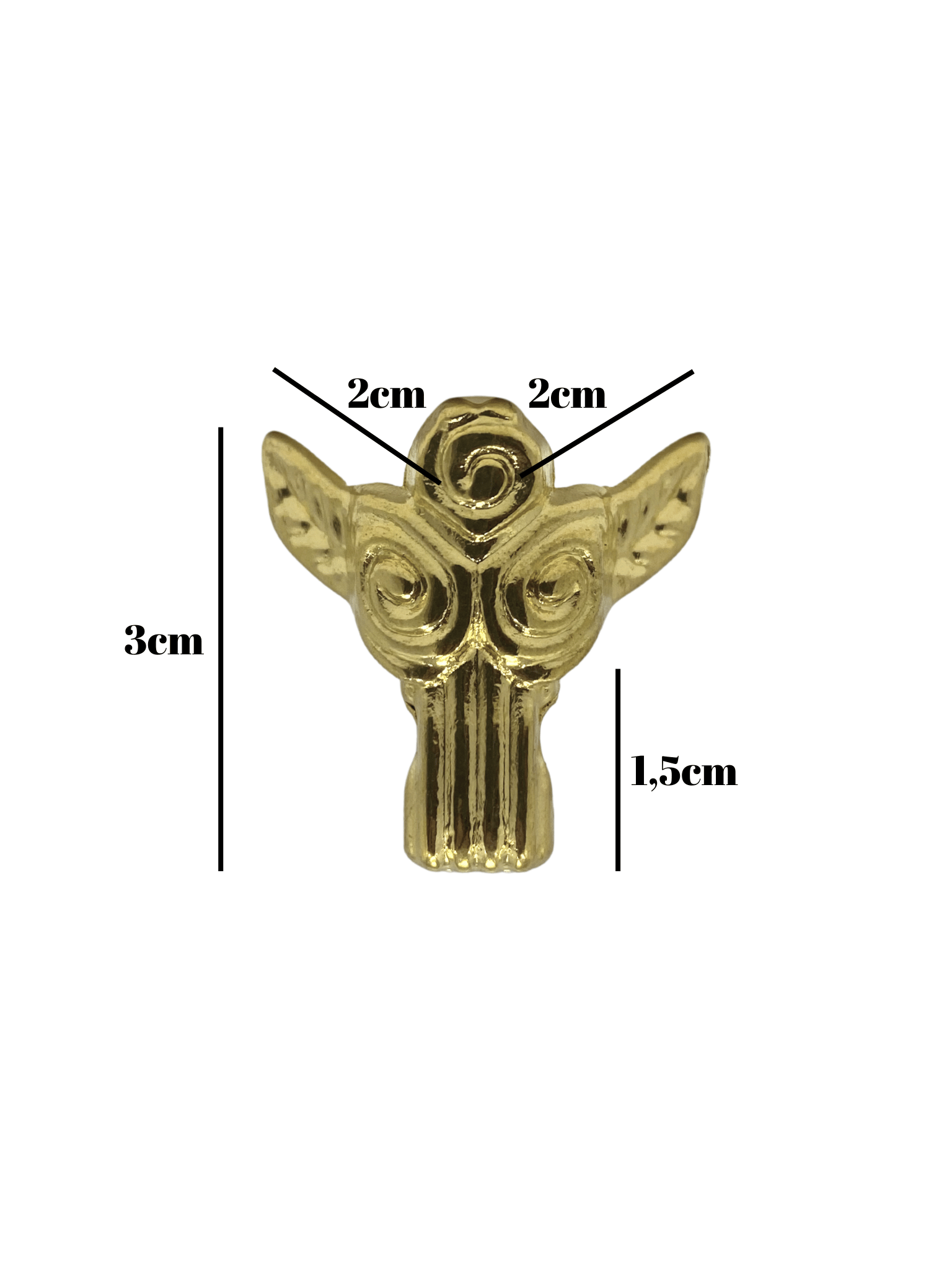Melek 1.5cm Metal Ayak Çeyiz ve Hediye Kutusu Mobilya Ayağı(1.5CM)(ALTIN)