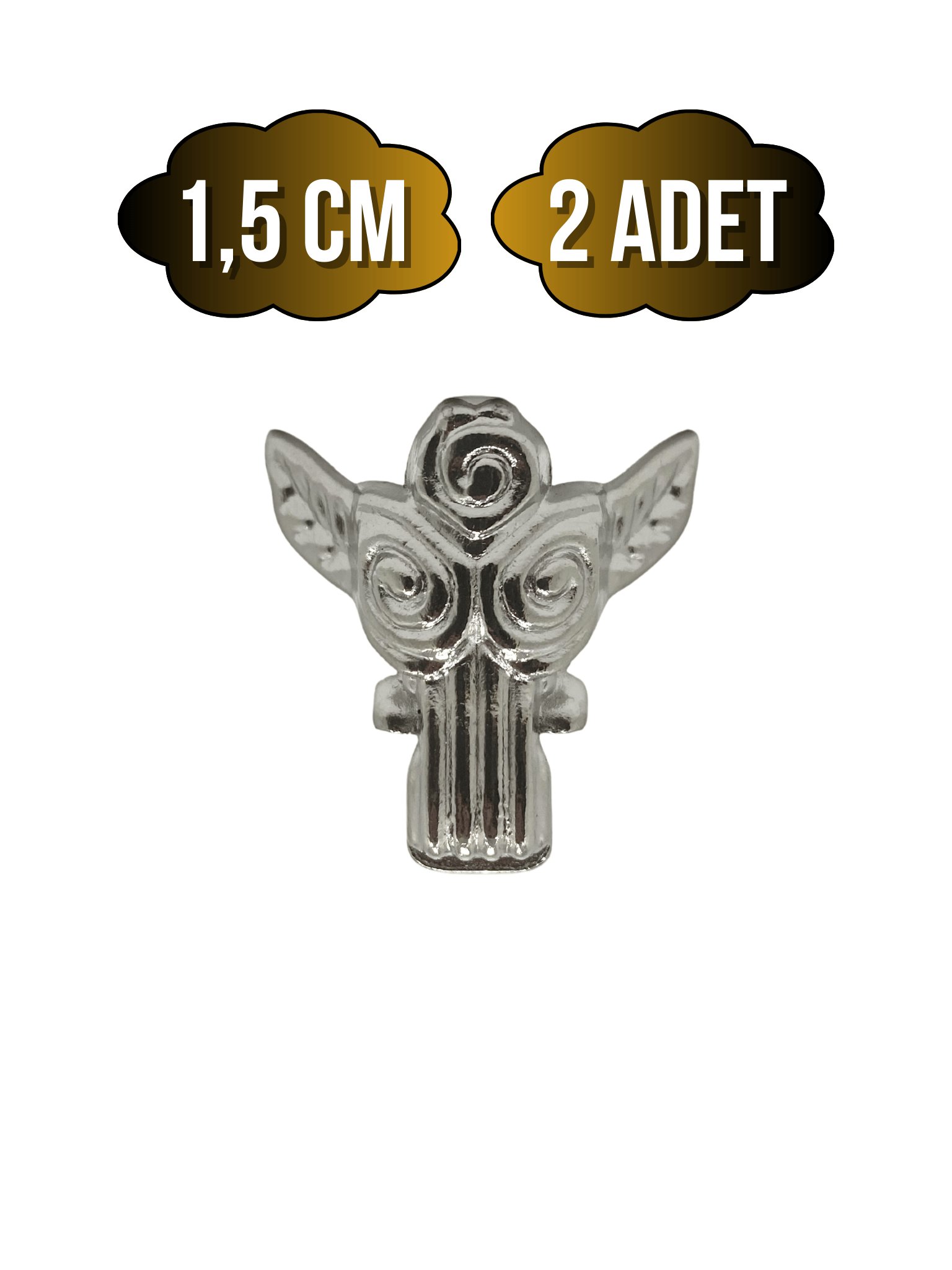 Melek 1.5cm Metal Ayak Çeyiz ve Hediye Kutusu Mobilya Ayağı(1.5CM)(GÜMÜŞ)