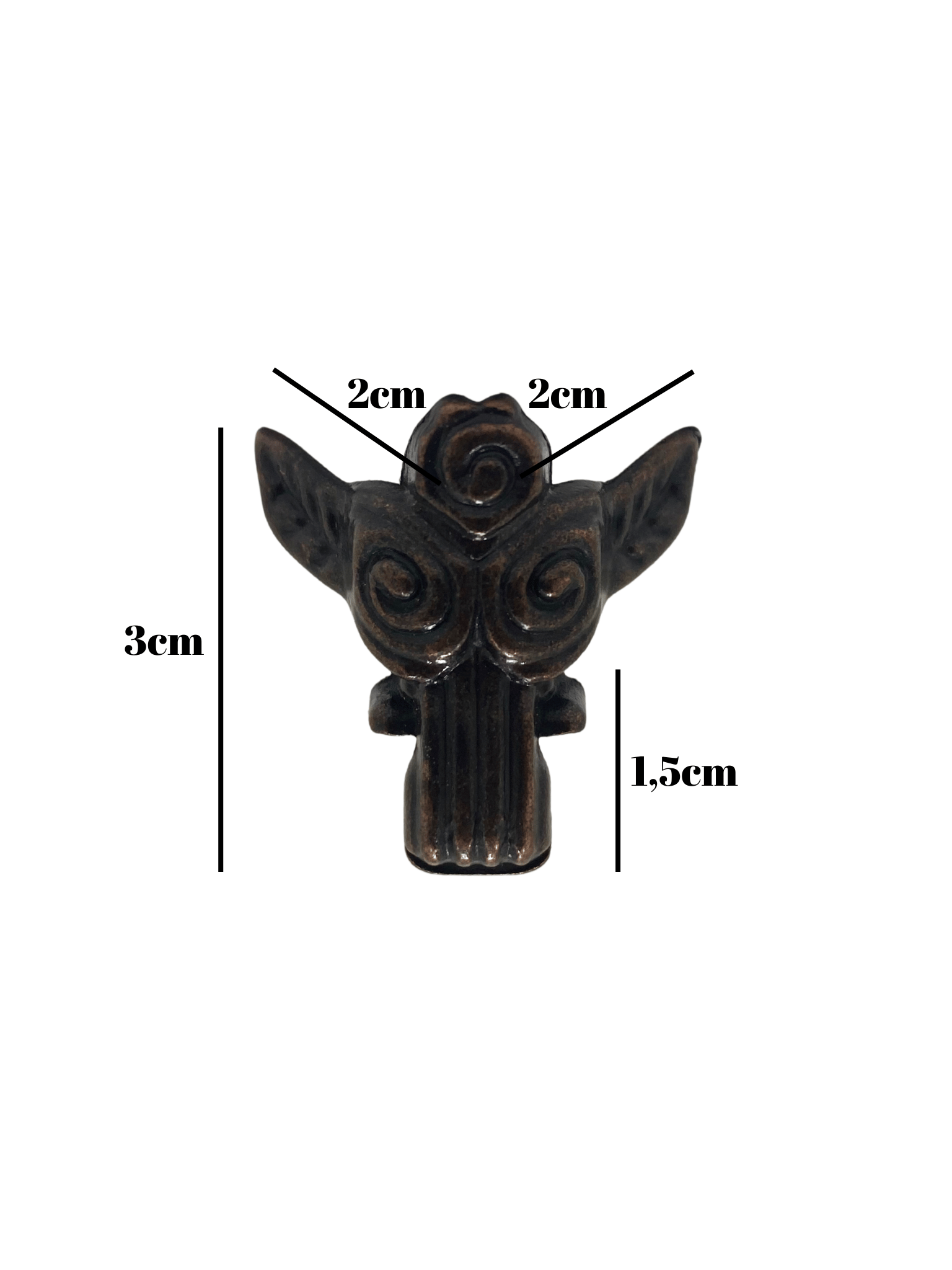 Melek 1.5cm Metal Ayak Çeyiz ve Hediye Kutusu Mobilya Ayağı(1.5CM)(BRONZ)