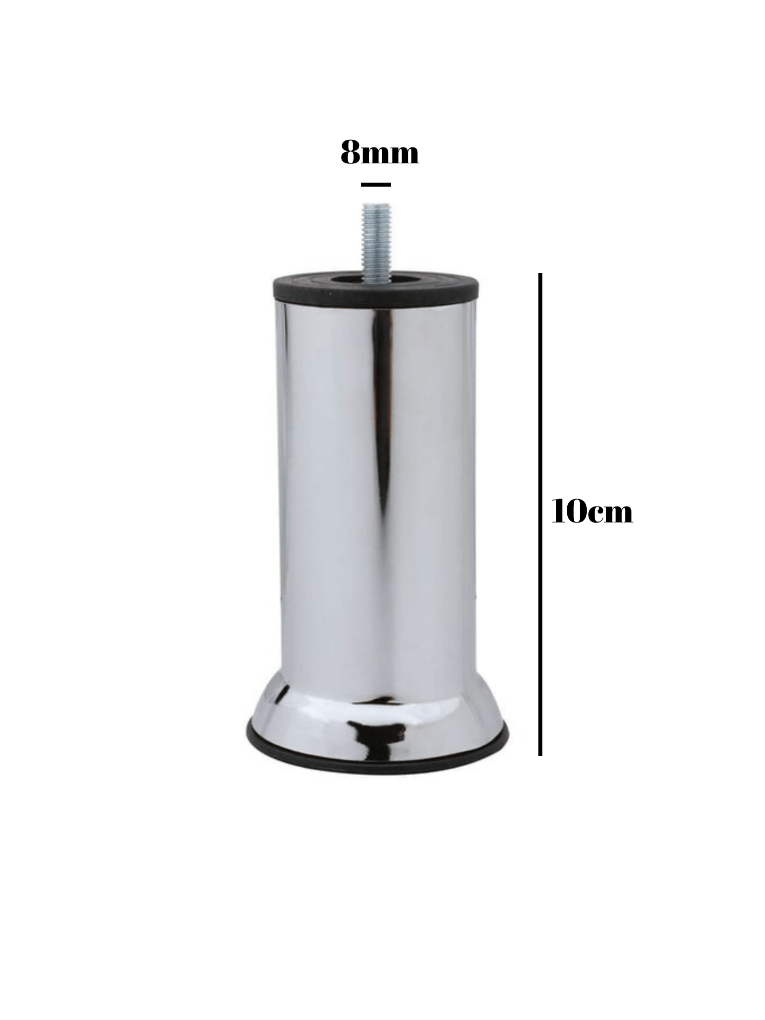 Metal Ayak Vidalı Pasolu Mobilya Yatak Koltuk Baza Ayağı(METAL)(10CM - 12CM - 15CM)(8MM)(VİDALI)