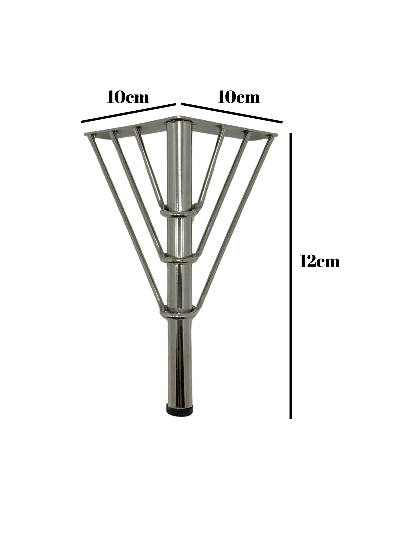 Metal Tel Boru Desenli Ayak Mobilya Masa ve Dolap Ayağı(KROM)(METAL)