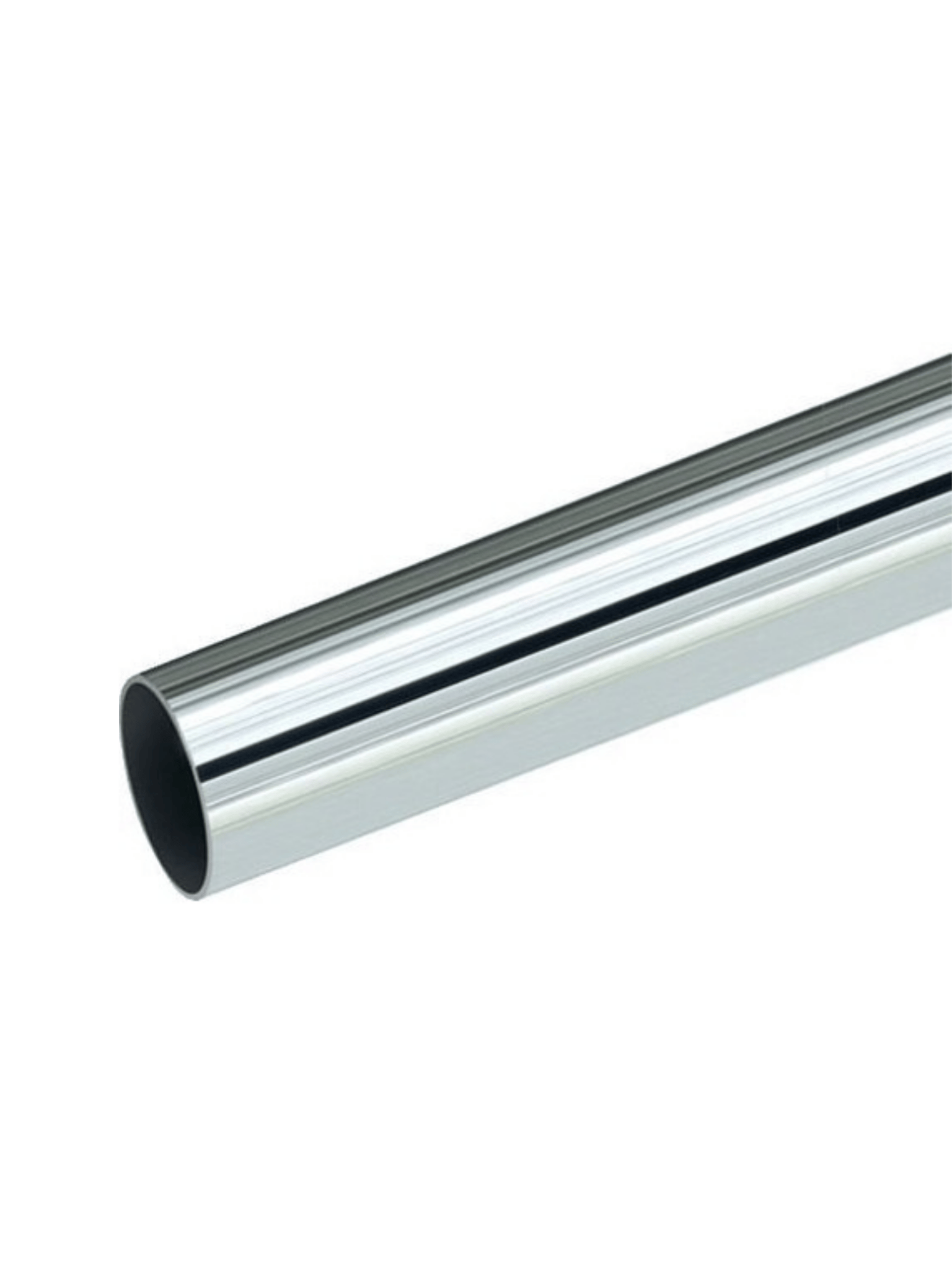 Metal Yuvarlak Krom Mobilya Dolap Askı Borusu(2 ADET AYAKLI AÇIK FLANŞ-1 ADET BORU)(KROM)(ÇAP:25MM)