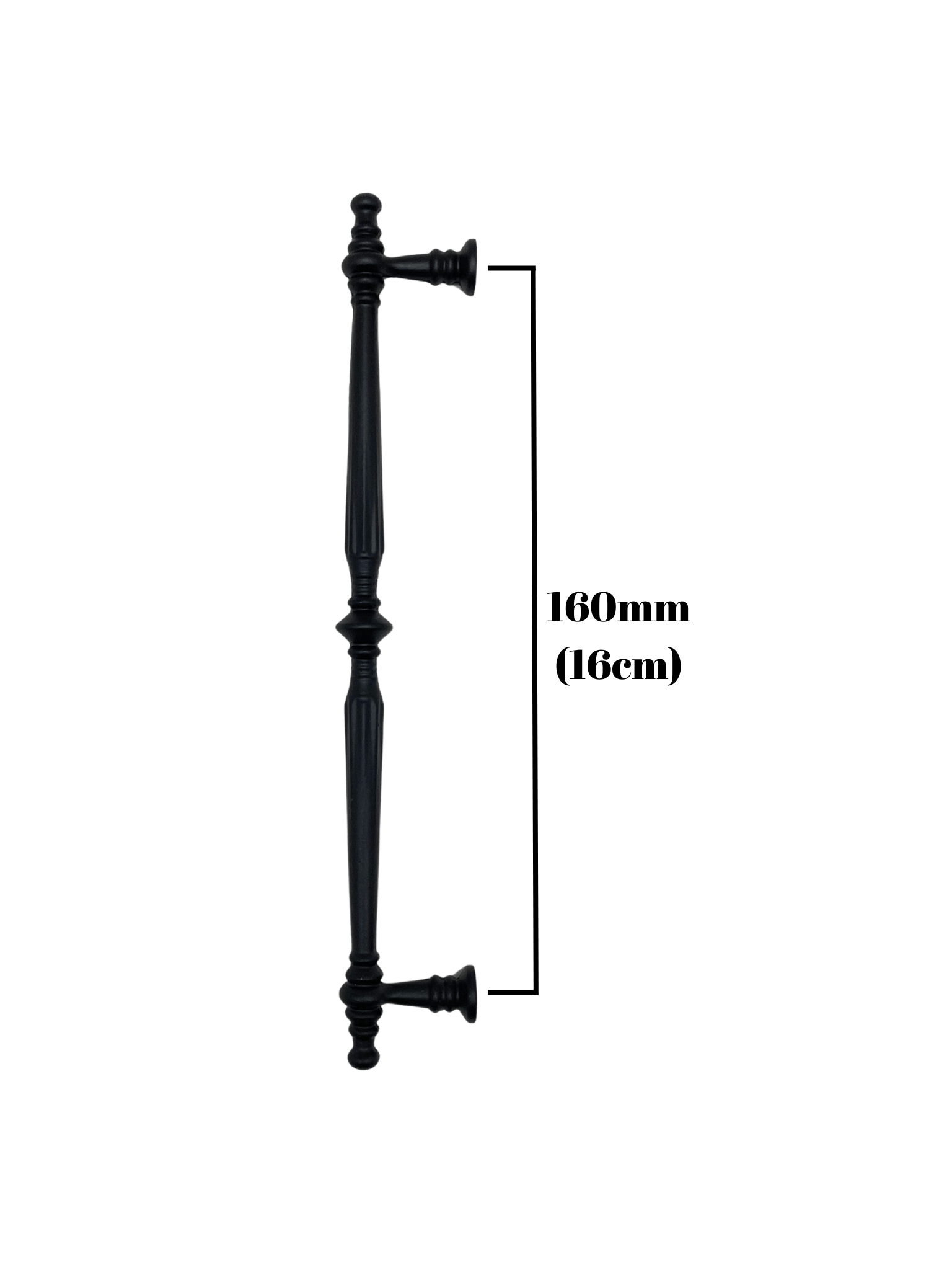 Muse Desenli Siyah Metal Dolap Kulpu Mobilya ve Mutfak Dolap Kulpu(SİYAH)(160MM)