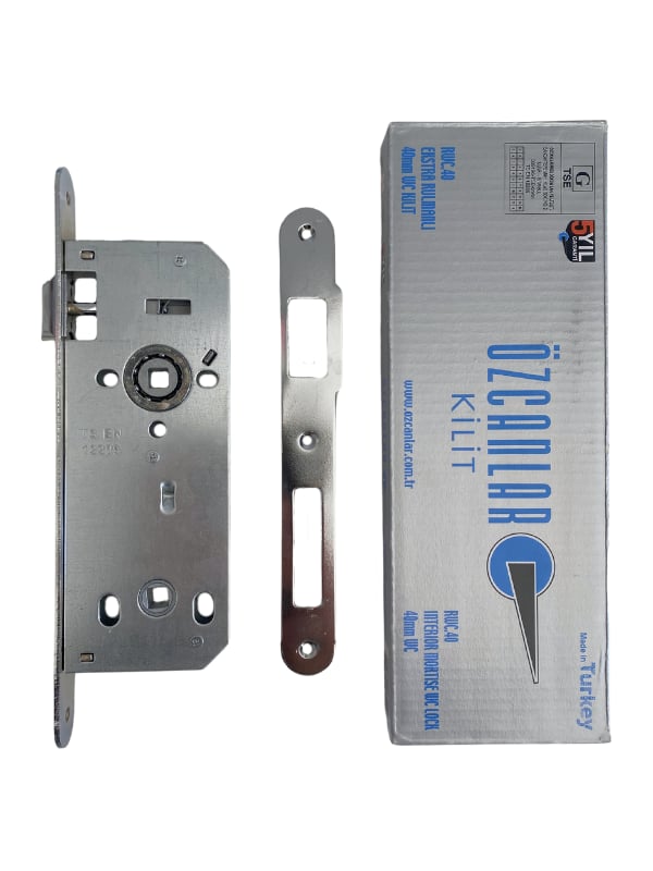 Oval 40mm Gömme İç Kapı Wc Kilidi Tuvalet ve Banyo Kapısı Kilidi(WC)(23mmx40mm)
