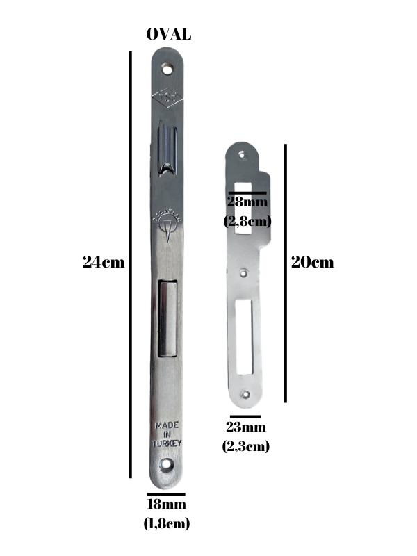 Oval 45mm Gömme İç Kapı Oda Kilidi(ODA)(18mmX45mm)