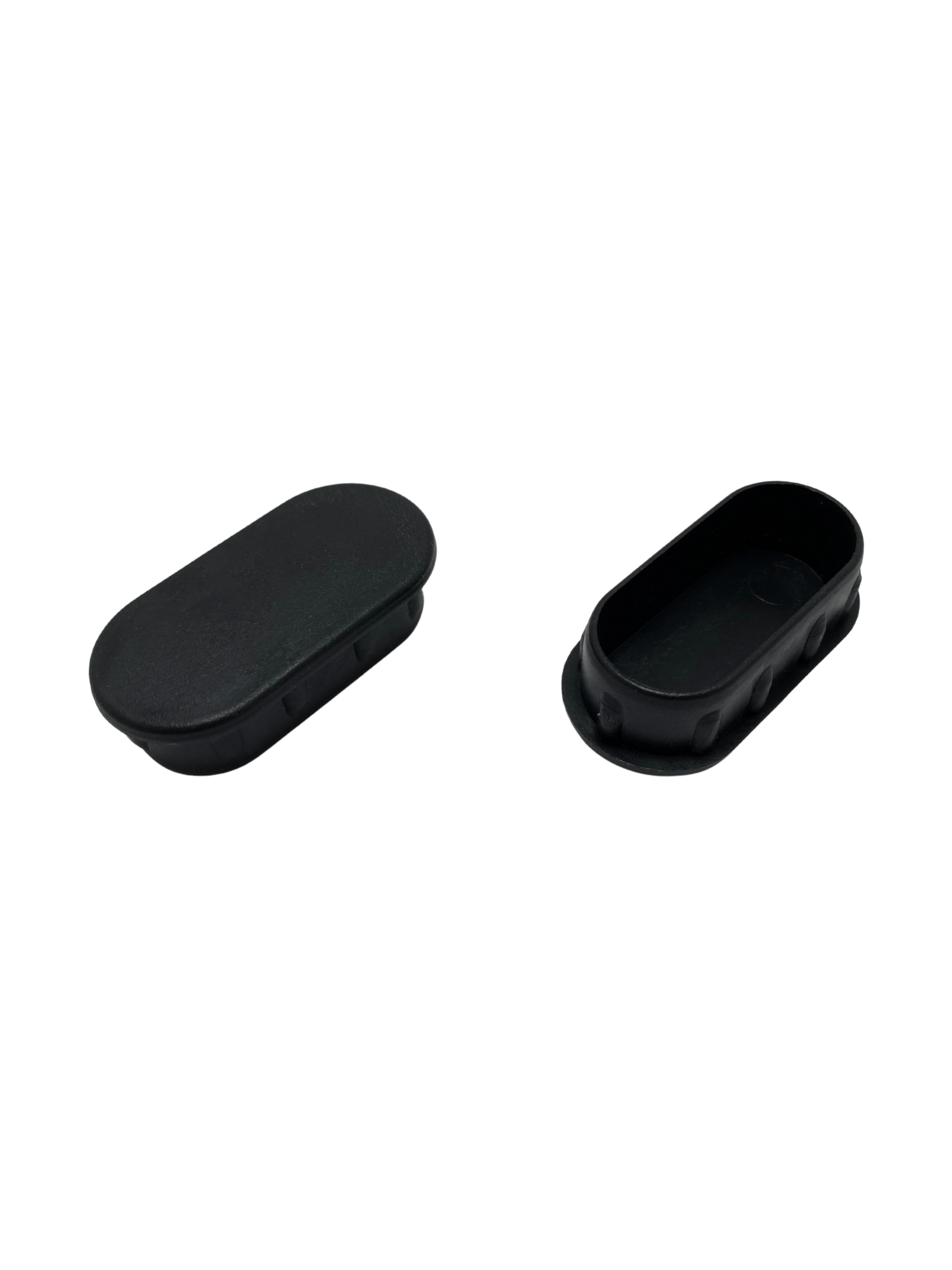Oval Demir Profil İç Tapa Geçme Plastik Ayak Geçme Koruma Plastiği(40MM x 20MM)(SİYAH)