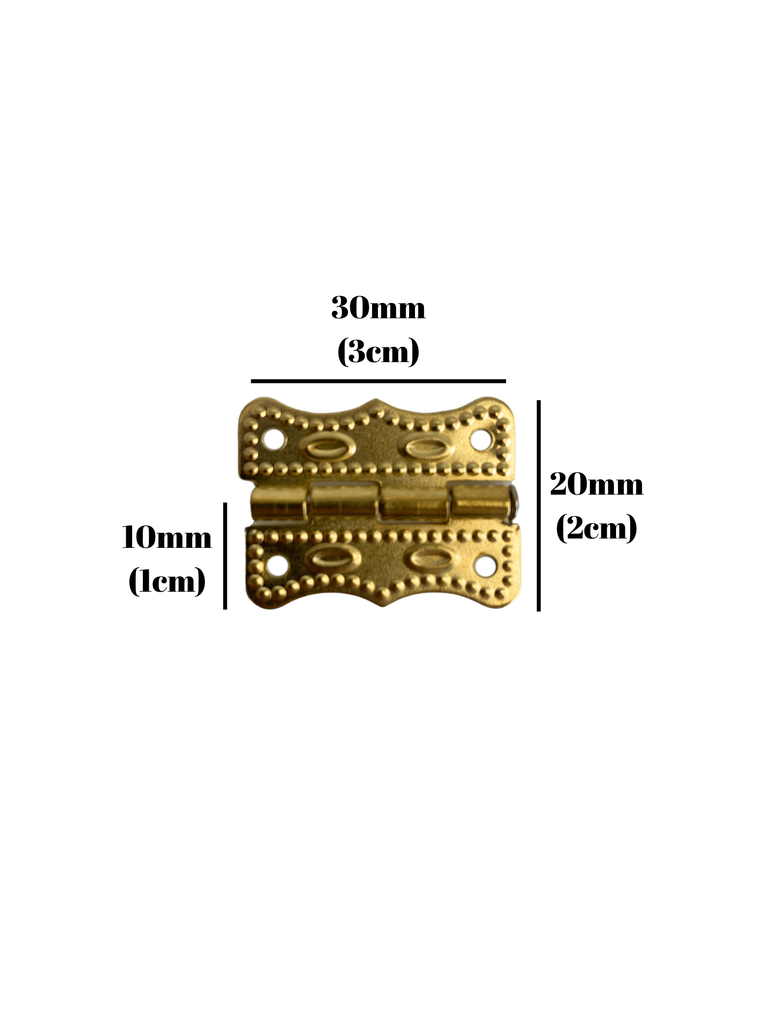 Papatya Tavla Menteşesi Mobilya Kutu Menteşesi(ALTIN)(En:3cm Boy:2cm)