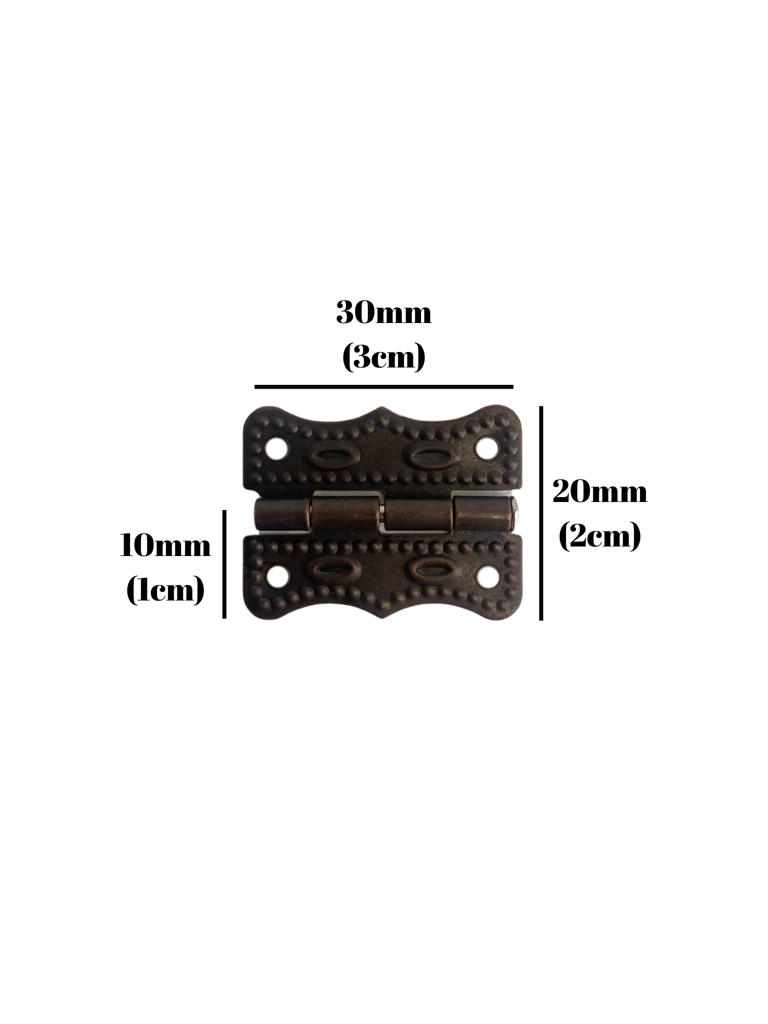 Papatya Tavla Menteşesi Mobilya Kutu Menteşesi(BRONZ)(En:3cm Boy:2cm)