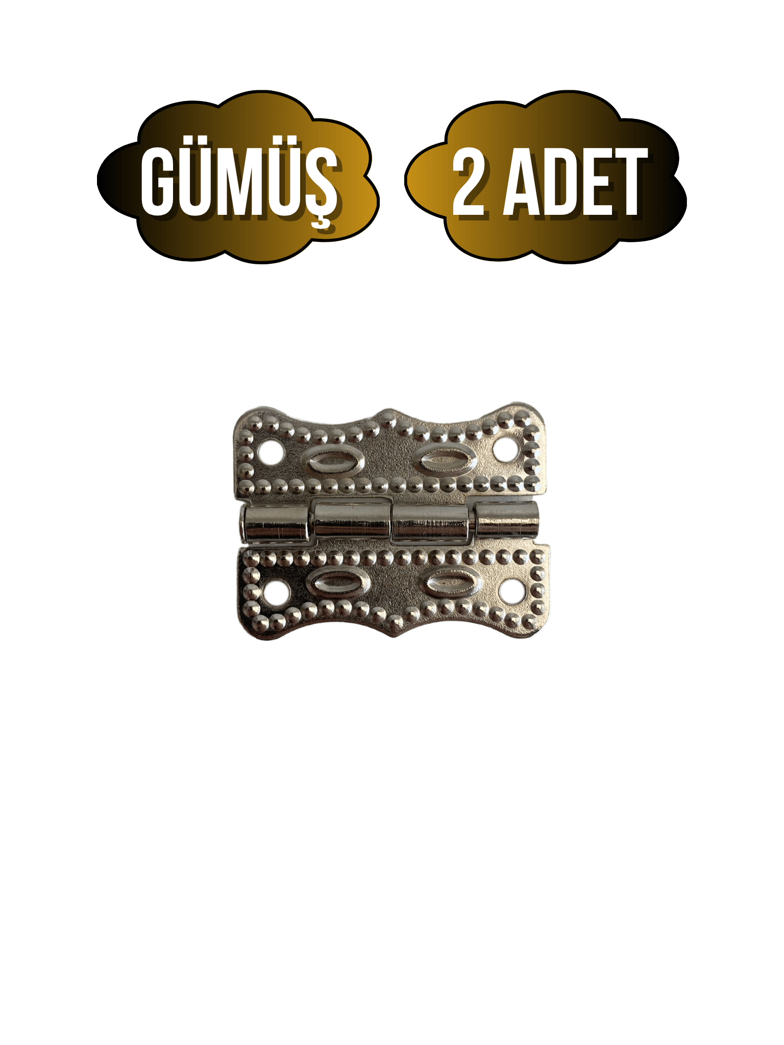 Papatya Tavla Menteşesi Mobilya Kutu Menteşesi(GÜMÜŞ)(EN:3CM BOY:2CM)