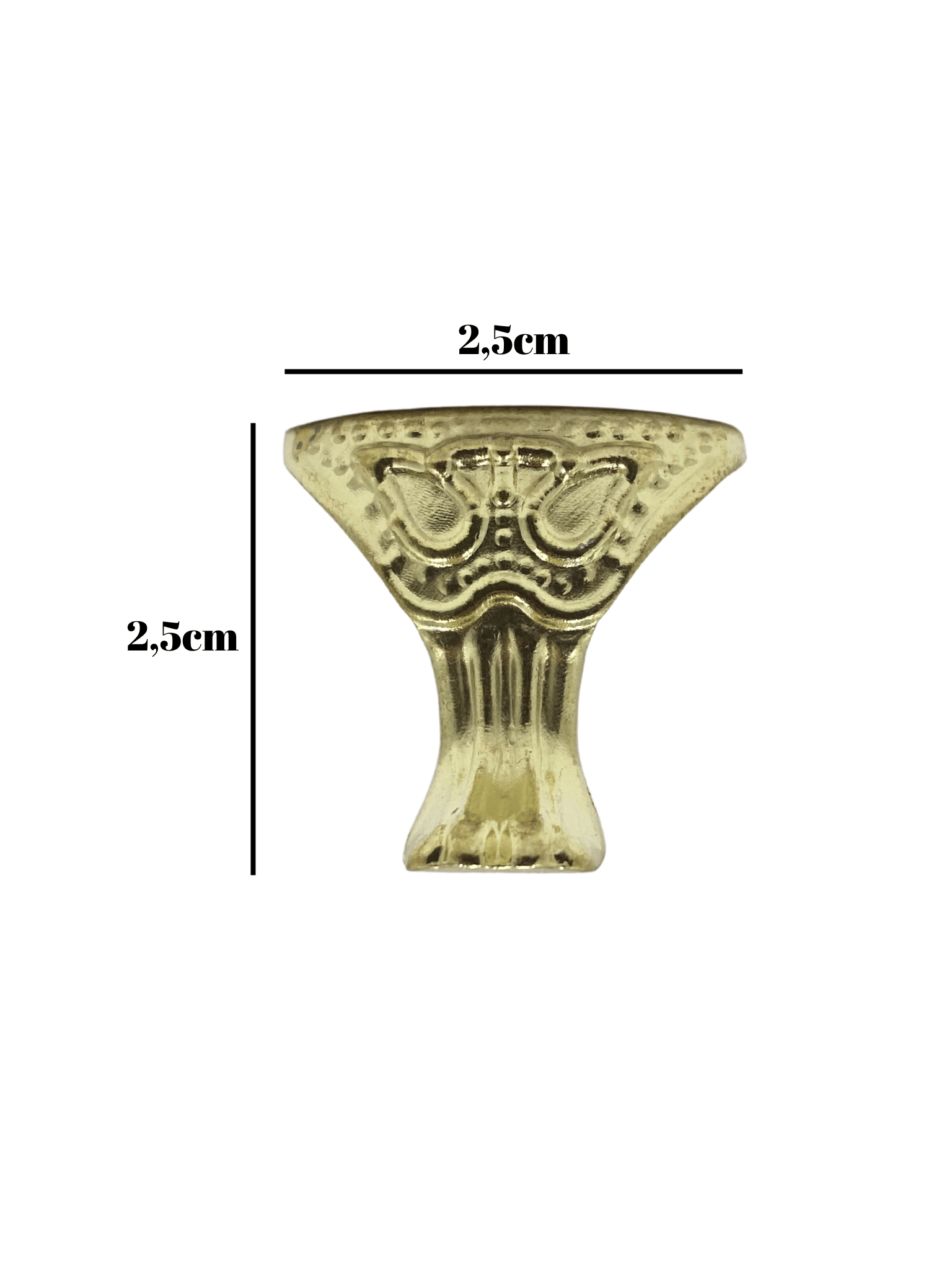 Pati Metal Ayak Çeyiz ve Hediye Kutusu Mobilya Ayağı(2,5CM)(ALTIN)