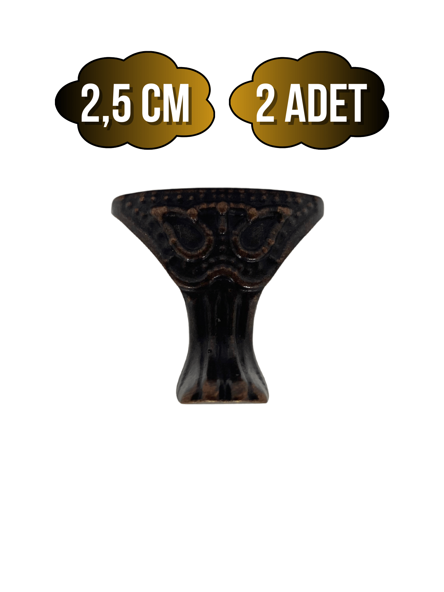 Pati Metal Ayak Çeyiz ve Hediye Kutusu Mobilya Ayağı(2,5CM)(BRONZ)