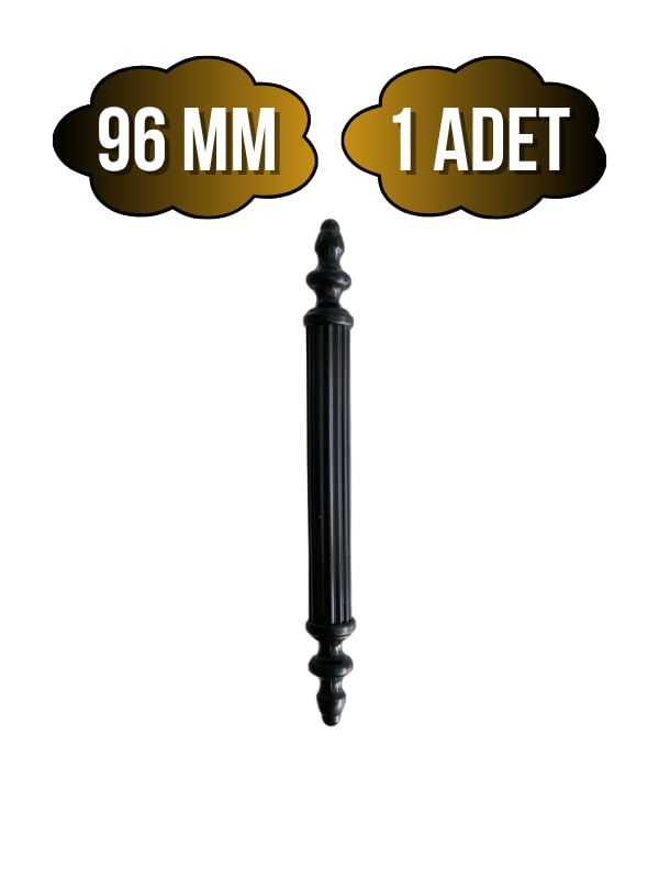 Plastik Siyah Kulp Mobilya ve Dolap Kulpu(SİYAH)(96MM - 128MM - 160MM)