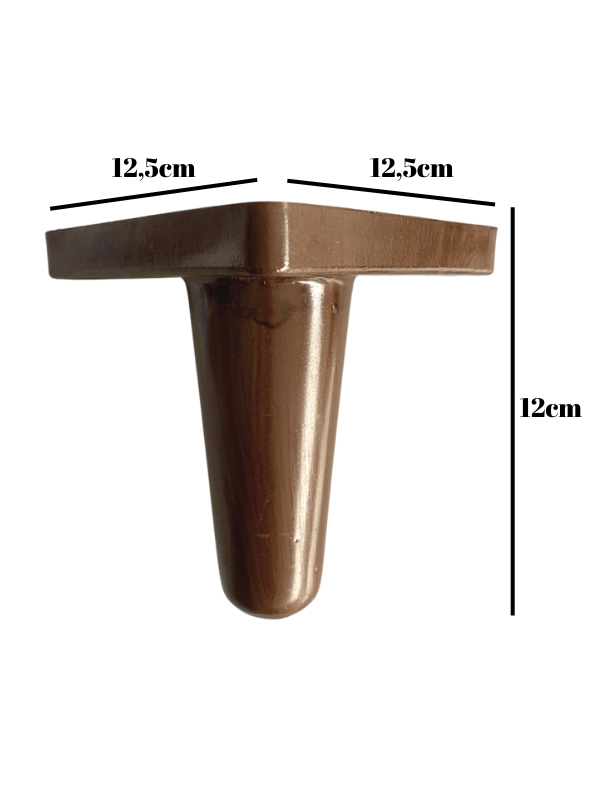 Rüzgar Plastik 12cm Ayak Mobilya Masa ve Dolap Ayağı(12CM)(AHŞAP DESENLİ)(KAHVERENGİ))