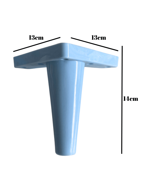 Rüzgar Plastik 14cm Ayak Mobilya Masa ve Dolap Ayağı(14CM)(MAVİ)