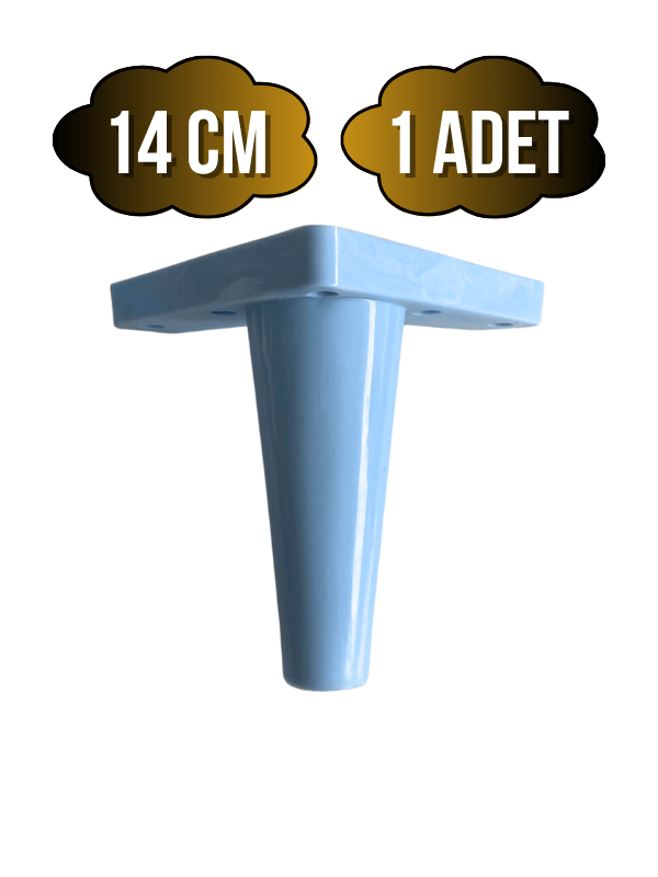 Rüzgar Plastik 14cm Ayak Mobilya Masa ve Dolap Ayağı(14CM)(MAVİ)