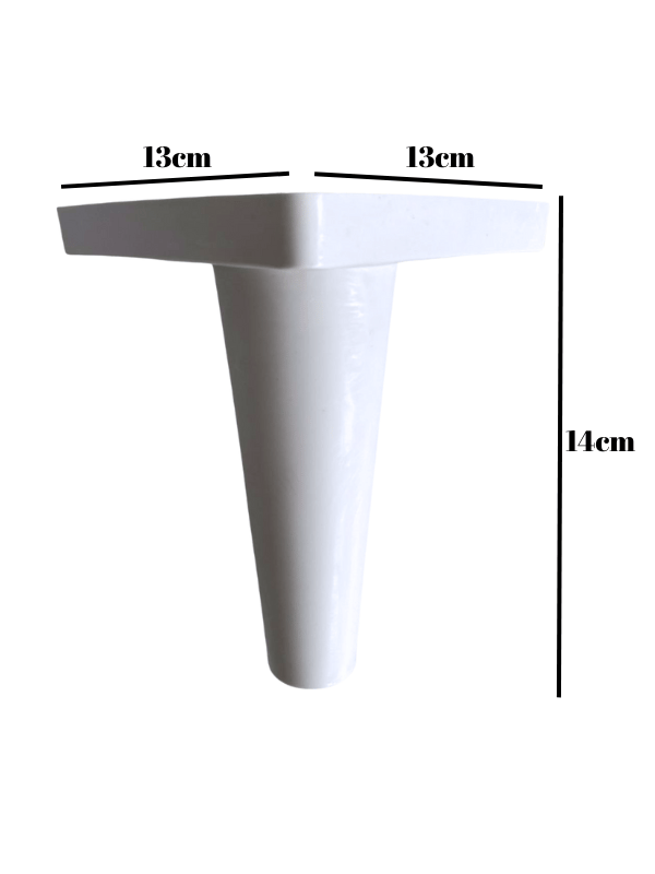 Rüzgar Plastik 14cm Ayak Mobilya Masa ve Dolap Ayağı(14CM)(BEYAZ)