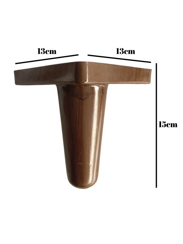 Rüzgar Plastik 15cm Ayak Mobilya Masa ve Dolap Ayağı(15CM)(AHŞAP DESENLİ)(KAHVERENGİ)