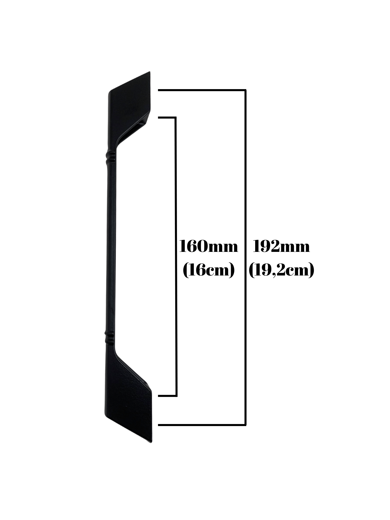 Saroz Düz Siyah Metal Dolap Kulpu Mobilya ve Mutfak Dolap Kulpu(SİYAH)(160-192MM)