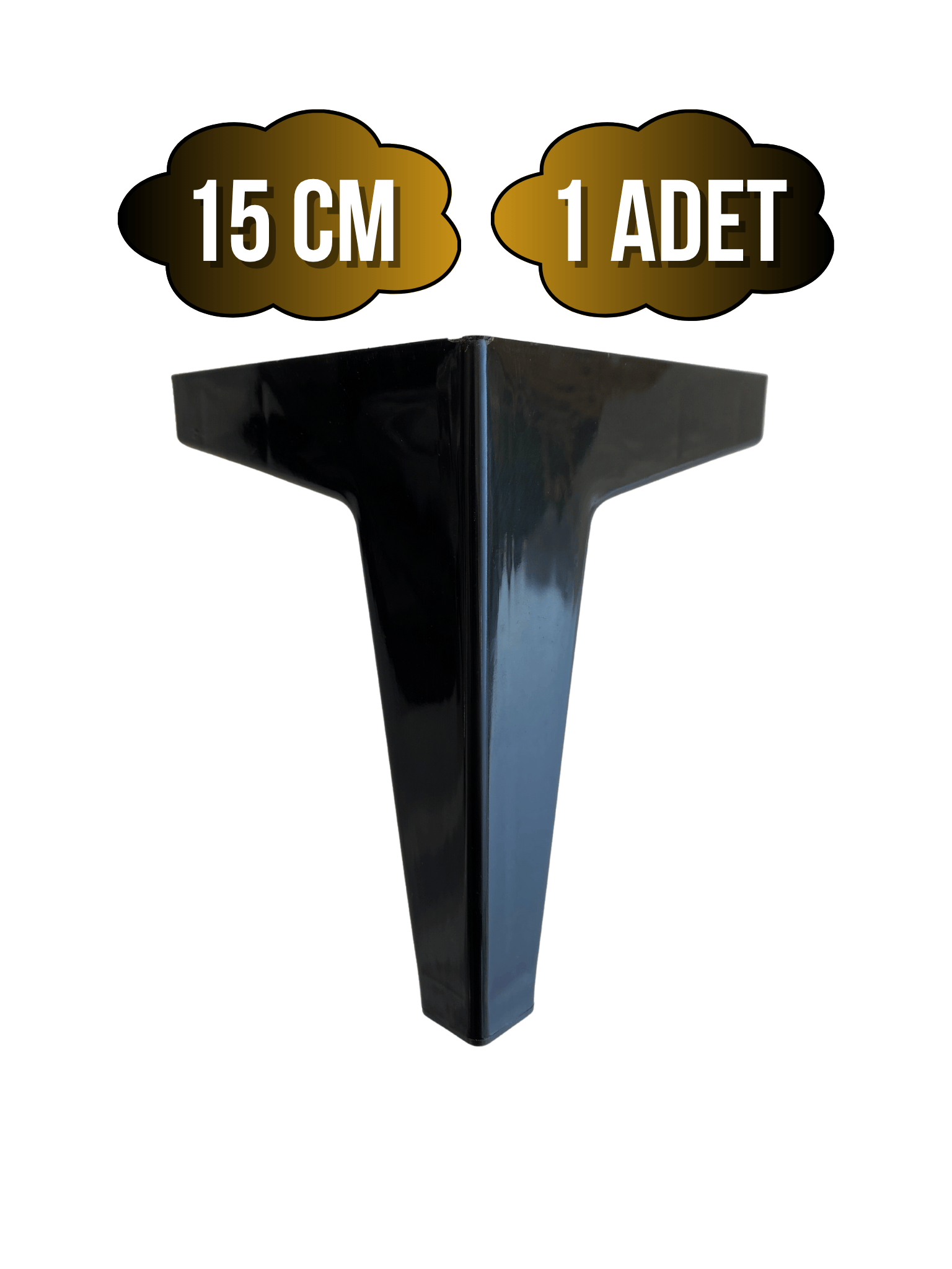 Serçe Düz 15CM Plastik Ayak Mobilya Masa ve Dolap Ayağı(15CM)(SİYAH)