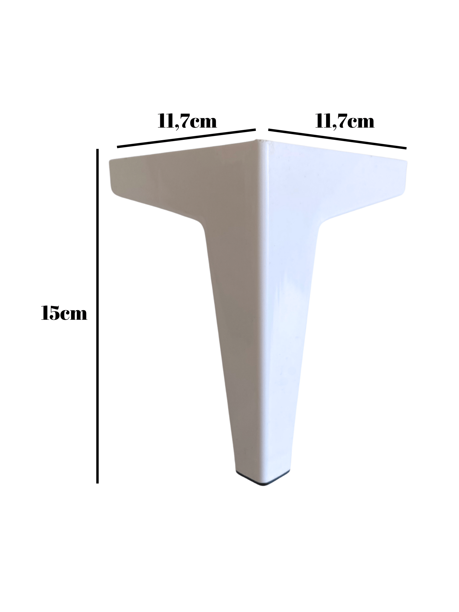 Serçe Düz 15CM Plastik Ayak Mobilya Masa ve Dolap Ayağı(15CM)(BEYAZ)