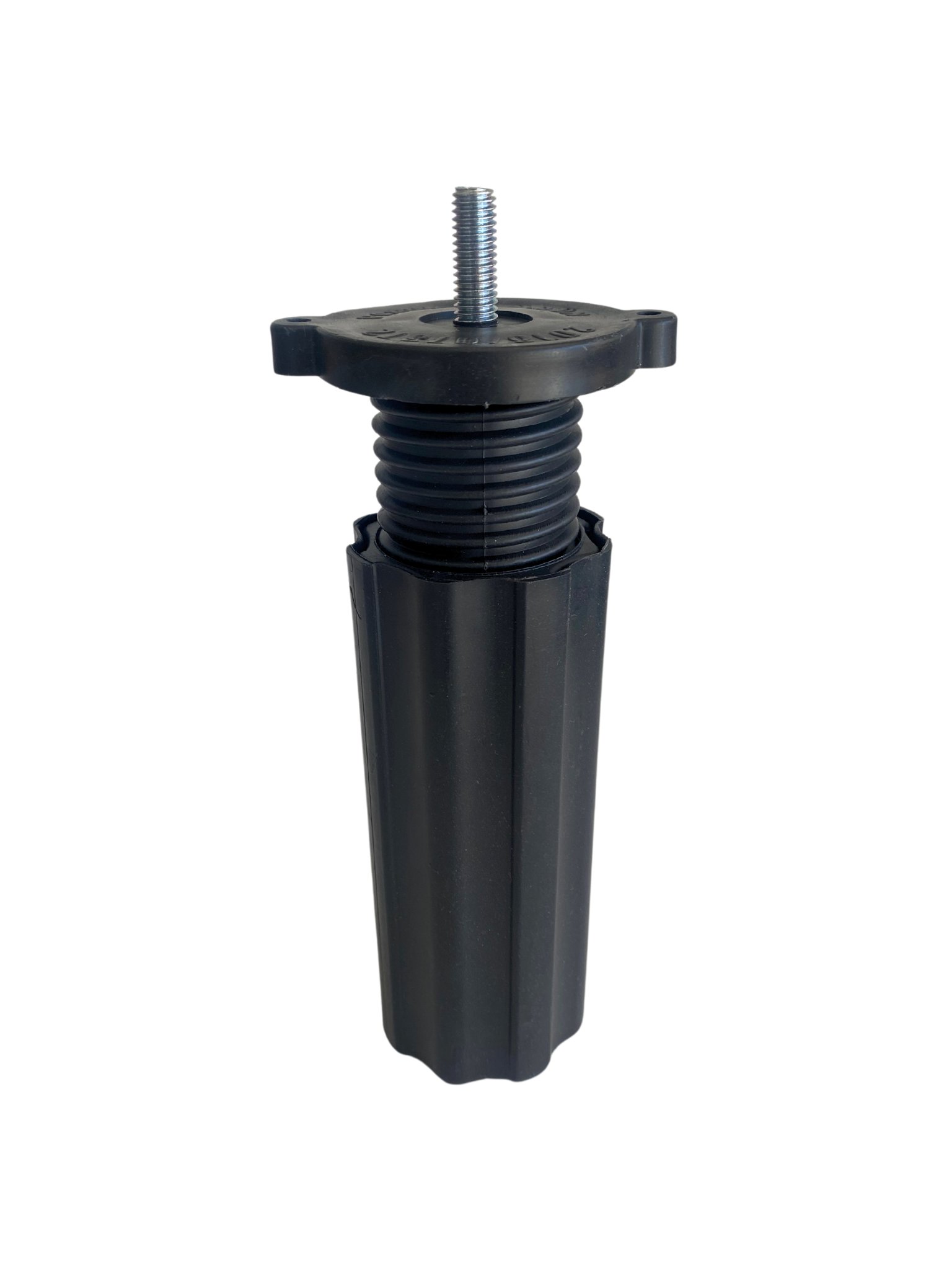 Siyah 14-18 cm Ayarlı Plastik Orta Ayak Mobilya Masa ve Dolap Ayağı(14-18cm)(SİYAH)(8mm VİDALI PASOLU)