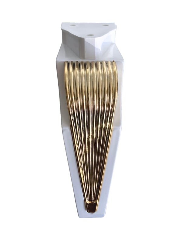 STİL 15CM Plastik Ayak Mobilya Masa ve Dolap Ayağı(15CM)(BEYAZ - ALTIN)