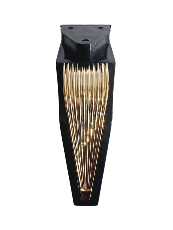 STİL 15CM Plastik Ayak Mobilya Masa ve Dolap Ayağı(15CM)(SİYAH - ALTIN)