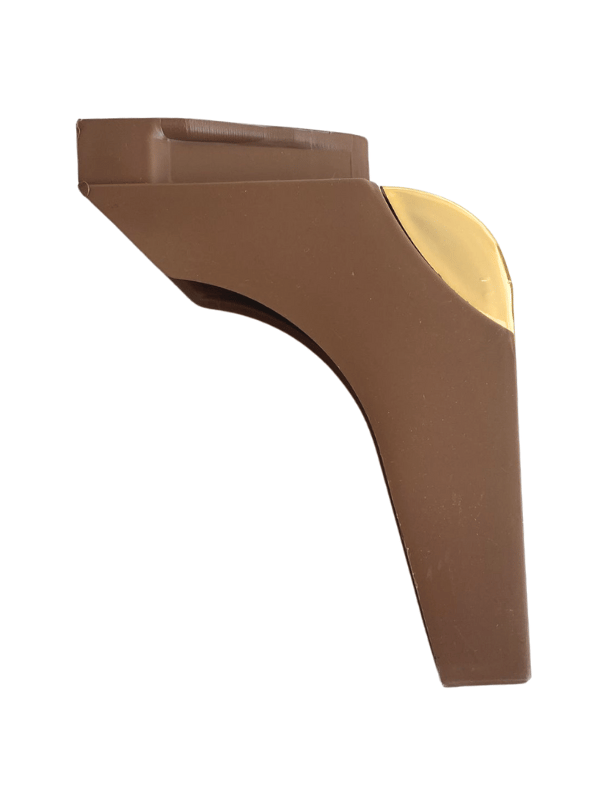 STİL 15CM Plastik Ayak Mobilya Masa ve Dolap Ayağı(15CM)(KAHVERENGİ - ALTIN)