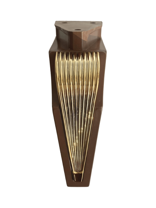 STİL 15CM Plastik Ayak Mobilya Masa ve Dolap Ayağı(15CM)(KAHVERENGİ - ALTIN)