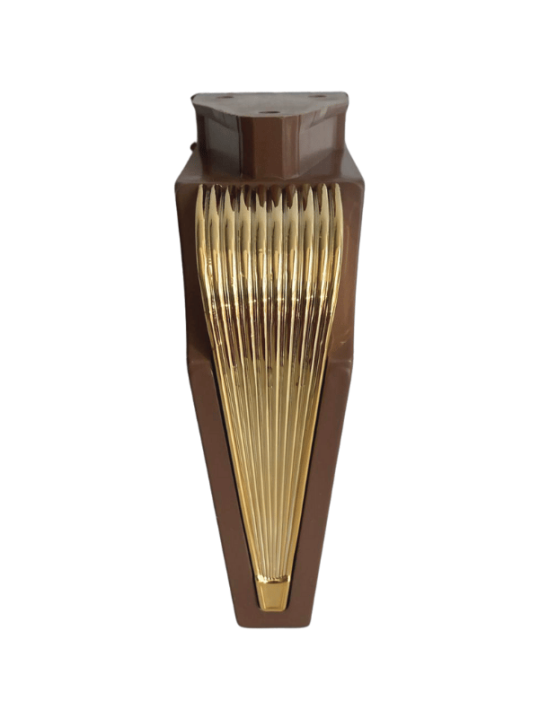 STİL 15CM Plastik Ayak Mobilya Masa ve Dolap Ayağı(15CM)(KAHVERENGİ - ALTIN)