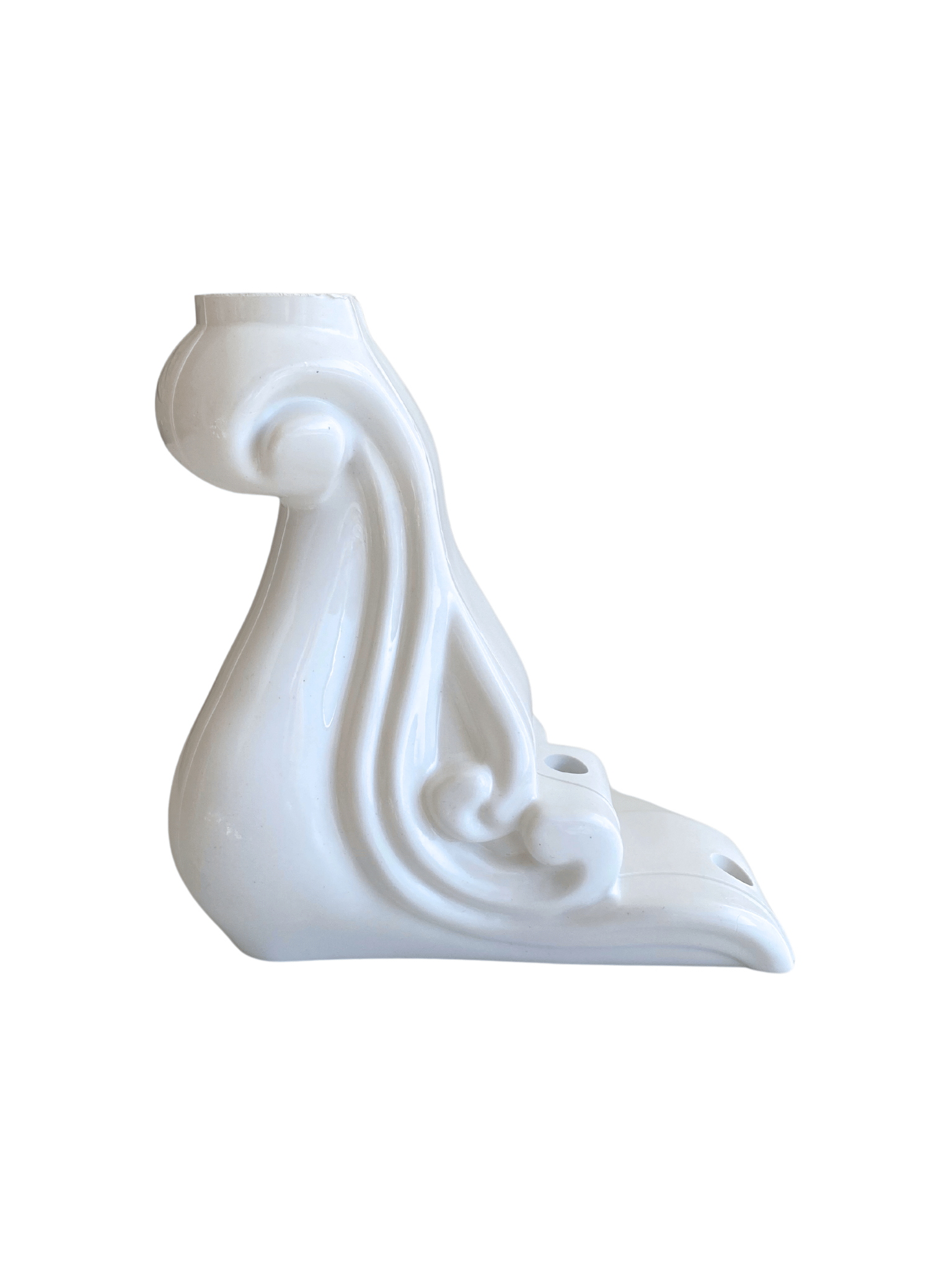 Sultan Lükens Desenli 14CM Beyaz Plastik Ayak Mobilya Masa ve Dolap Ayağı(14CM)(BEYAZ)