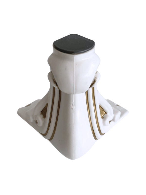 Sultan Lükens Desenli 14CM Plastik Ayak Mobilya Masa ve Dolap AYAĞI(14CM)(BEYAZ ALTIN VARAK)