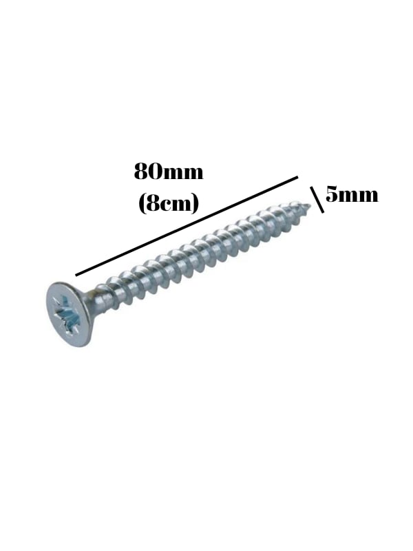 Sunta Vidası 5x80mm Çinko Ahşap MDF Montaj Vidası(5X80MM)