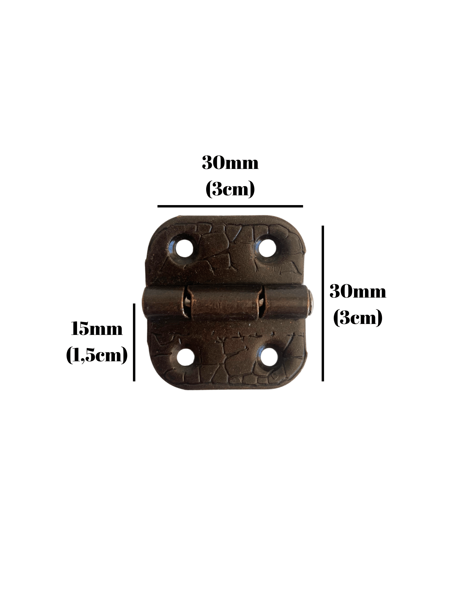 Tavla Menteşesi Stoplu Mobilya Kutu Menteşesi(BRONZ)(En:3cm Boy:3cm)